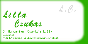 lilla csukas business card